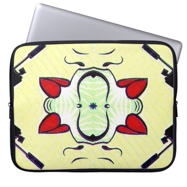 Graffiti Patroon Laptop Sleeve (Voorkant)