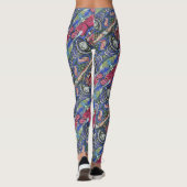 graffiti-patroon leggings (Achterkant)