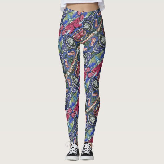 graffiti-patroon leggings (Voorkant)