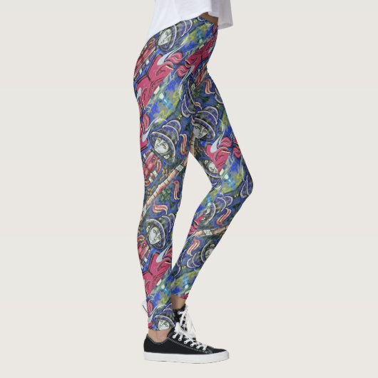 graffiti-patroon leggings (Rechts)