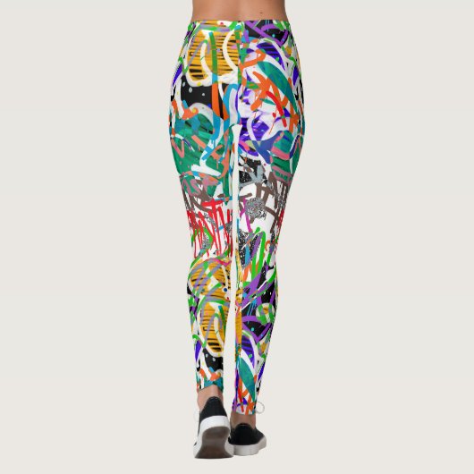 Graffiti Patroon Leggings (Achterkant)