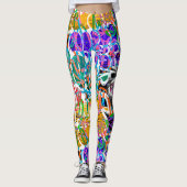 Graffiti Patroon Leggings (Voorkant)