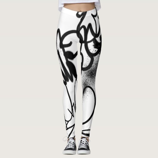 Graffiti Patroon Leggings (Voorkant)