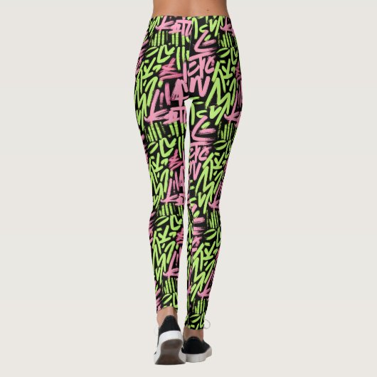 Graffiti-patroon Leggings (Achterkant)