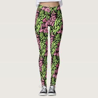Graffiti-patroon Leggings