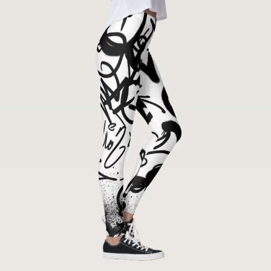Graffiti Patroon Leggings (Rechts)