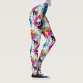 Graffiti patroon met neon kleuren en stedelijke gr leggings (Rechts)