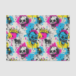 Graffiti patroon met neon kleuren en stedelijke gr tissuepapier