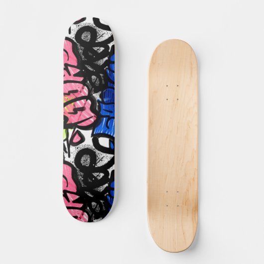 Graffiti Patroon Persoonlijk Skateboard (Voorkant)