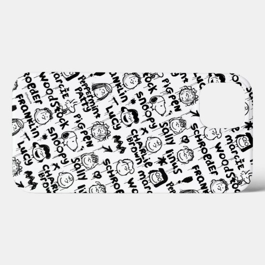 Graffiti-patroon pindaktekens Case-Mate iPhone case (Achterkant (horizontaal))