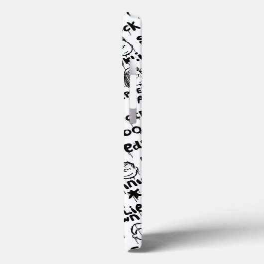 Graffiti-patroon pindaktekens Case-Mate iPhone case (Achterkant / Links)