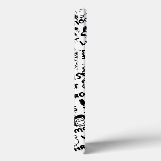 Graffiti-patroon pindaktekens Case-Mate iPhone case (Achterkant / Rechts)