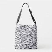 Graffiti-patroon pindaktekens crossbody tas (Achterkant)