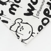 Graffiti-patroon pindaktekens fleece deken (Hoek)