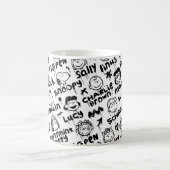 Graffiti-patroon pindaktekens koffiemok (Center)