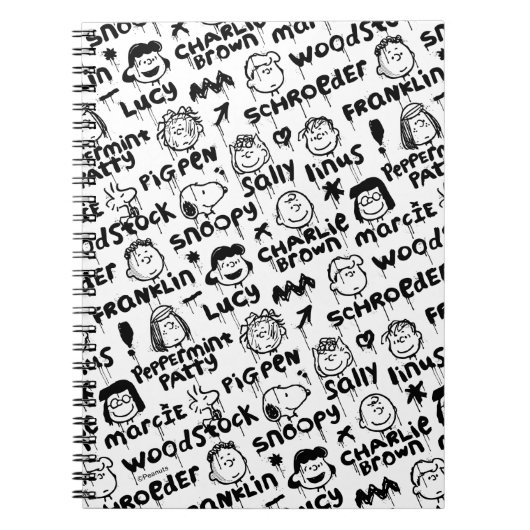 Graffiti-patroon pindaktekens notitieboek (Voorkant)