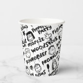 Graffiti-patroon pindaktekens papieren bekers (Achterkant)