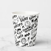 Graffiti-patroon pindaktekens papieren bekers (Links)