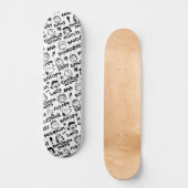 Graffiti-patroon pindaktekens persoonlijk skateboard (Voorkant)
