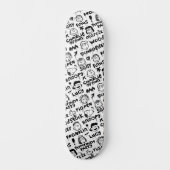 Graffiti-patroon pindaktekens persoonlijk skateboard (Voorkant)