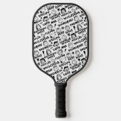 Graffiti-patroon pindaktekens pickleball paddle (Voorkant)