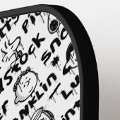 Graffiti-patroon pindaktekens pickleball paddle (Links Detail)