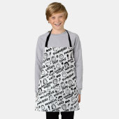 Graffiti-patroon pindaktekens schort (Gedragen)