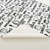 Graffiti-patroon pindaktekens sherpa deken (3/4)