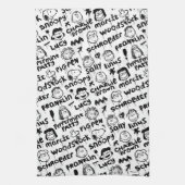 Graffiti-patroon pindaktekens theedoek (Verticaal)