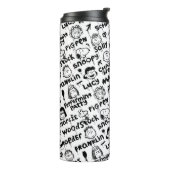 Graffiti-patroon pindaktekens thermosbeker (Gedraaid links)