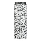 Graffiti-patroon pindaktekens thermosbeker (Achterkant)