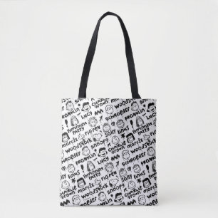 Graffiti-patroon pindaktekens tote bag