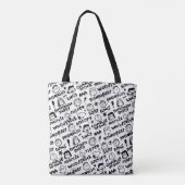 Graffiti-patroon pindaktekens tote bag (Achterkant)