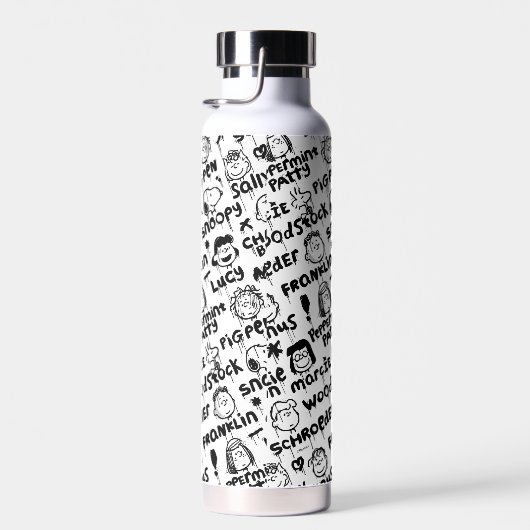 Graffiti-patroon pindaktekens waterfles (Rechts)