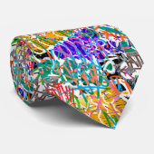 Graffiti Patroon Stropdas (Opgerold)