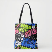 Graffiti Patroon Tote Bag (Voorkant)
