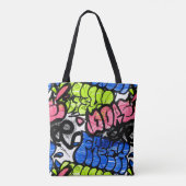Graffiti Patroon Tote Bag (Achterkant)