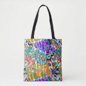Graffiti Patroon  Tote Bag (Voorkant)