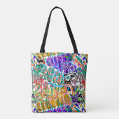 Graffiti Patroon  Tote Bag (Achterkant)