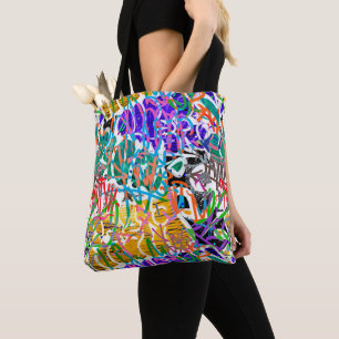 Graffiti Patroon Tote Bag