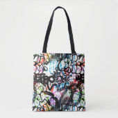 Graffiti Patroon Tote Bag (Voorkant)