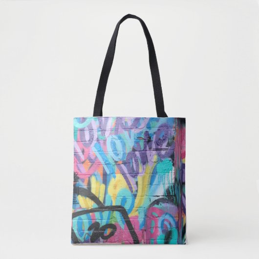 Graffiti Pattern Canvas tas (Voorkant)