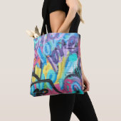 Graffiti Pattern Canvas tas (Dichtbij)