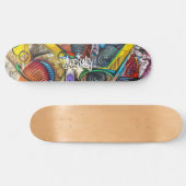 Graffiti Pattern Freedom Skateboard (Horizontaal)
