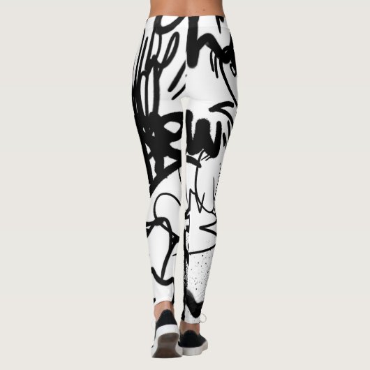 Graffiti Pattern  Leggings (Achterkant)