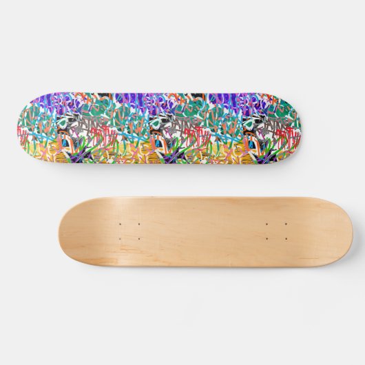 Graffiti Pattern  Persoonlijk Skateboard (Horizontaal)