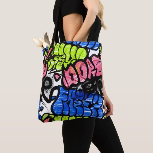 Graffiti Pattern  Tote Bag (Dichtbij)