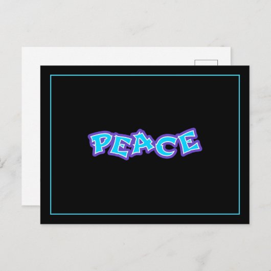 Graffiti Peace Briefkaart (Voorkant / Achterkant)