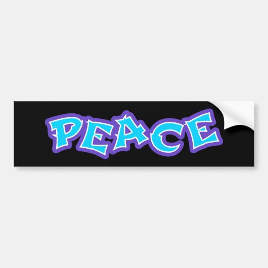 Graffiti Peace Bumpersticker (Voorkant)