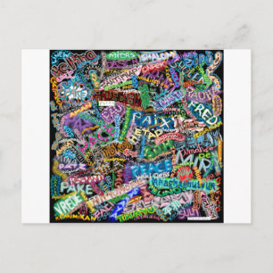 graffiti peace international vertaling briefkaart